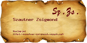 Szautner Zsigmond névjegykártya
