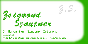 zsigmond szautner business card